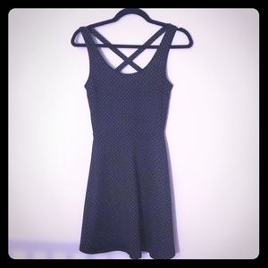 H&M Black Dress with White Polka Dots